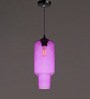 Violet Iron and Glass Hanging Light