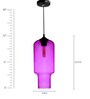 Violet Iron and Glass Hanging Light