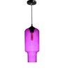 Violet Iron and Glass Hanging Light