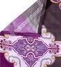 Purple Ethnic Motif 186 TC Cotton Double Sized Bedsheet With 2 Pillow Covers