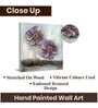 Violet Violet Floral Wall Embossed Original For Home Decor Painting
