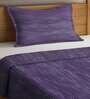 Purple Abstract 300 TC Cotton Single Bed Cover with 1 Pillow Cover