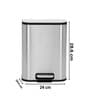 Silver Metal Viora Trash Bin 12 Ltr