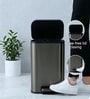 Grey Metal Viora Trash Bin 5 Ltr