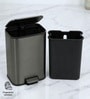 Grey Metal Viora Trash Bin 5 Ltr