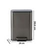Grey Metal Viora Trash Bin 12 Ltr