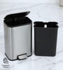 Silver Metal Viora Trash Bin 20 Ltr
