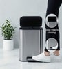 Silver Metal Viora Trash Bin 12 Ltr