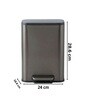 Grey Metal Viora Trash Bin 5 Ltr