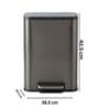 Grey Metal Viora Trash Bin 20 Ltr