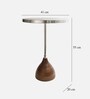 Viotto Croc Metal End Table in Silver Colour