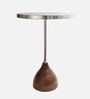 Viotto Croc Metal End Table in Silver Colour