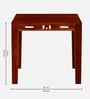 Vipra Sheesham Wood 2 Seater Dining Table In Scratch Resistant Honey Oak Finish