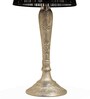 Viraag Iron Silver Table Lamp with Woven Rope Black Shade