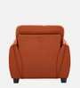 Virginia Chenille Fabric 1 Seater Sofa In Orange Colour
