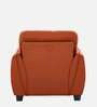 Virginia Chenille Fabric 1 Seater Sofa In Orange Colour