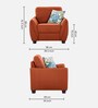 Virginia Chenille Fabric 1 Seater Sofa In Orange Colour