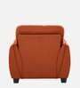 Virginia Chenille Fabric 1 Seater Sofa In Orange Colour