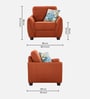 Virginia Chenille Fabric 1 Seater Sofa In Orange Colour