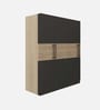 Virgo 4 Door Wardrobe In Grey Finish With Drawer