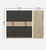 Virgo 4 Door Wardrobe In Grey Finish With Drawer