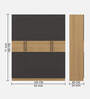 Virgo 4 Door Wardrobe In Grey Finish With Drawer