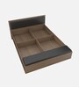 Virgo Queen Size Bed in Grey Finish With Box Storage