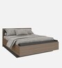 Virgo Queen Size Bed in Grey Finish With Box Storage