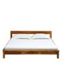 Atwood Solid Wood King Size Bed In Rustic Teak Finish