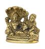 Vishnu Laxmi Gold Brass Idol