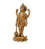 Vishnu Narayann Holding Gada On Lotus Brass Religious Idol
