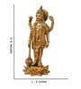Vishnu Narayann Holding Gada On Lotus Brass Religious Idol