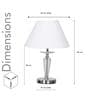 Viso Metal & Crystal Table Lamp (Chrome)
