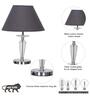 Viso Metal & Crystal Table Lamp (Chrome)