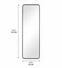 Vista Frame Floor Mirror Black Square (155 x 45) CM