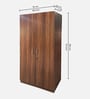 Vista Wardrobe 2 Door Wardrobe In Rose Wood Finish