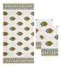 Vista White Madhuban Floral Waffle Cotton 250 GSM Bath & Hand Towel Set