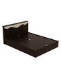 Vurv Queen Size Bed with Storage in Cola Rain Finish