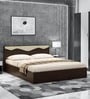 Vurv Queen Size Bed with Storage in Cola Rain Finish