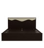 Vurv Queen Size Bed with Storage in Cola Rain Finish