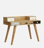Viterbo Solid Wood Study Table In Natural Finish
