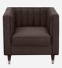 Vito Fabric 1 Seater Sofa In Chestnut Brown Colour