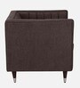 Vito Fabric 1 Seater Sofa In Chestnut Brown Colour
