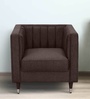 Vito Fabric 1 Seater Sofa In Chestnut Brown Colour