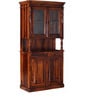 Clifton Solid Wood Hutch Cabinet in Honey Oak Finish