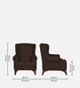 Vivaldi Leatherette Wing Chair In Brown Colour