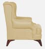 Vivaldi Leatherette Wing Chair In Cream Colour