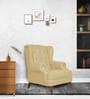 Vivaldi Leatherette Wing Chair In Cream Colour