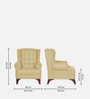 Vivaldi Leatherette Wing Chair In Cream Colour