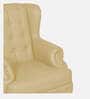 Vivaldi Leatherette Wing Chair In Cream Colour